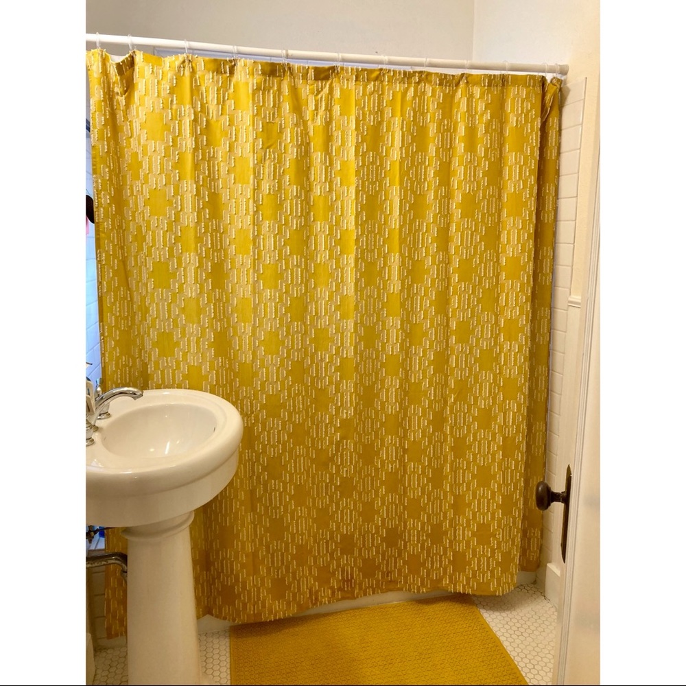 Jungalow yellow shower curtain